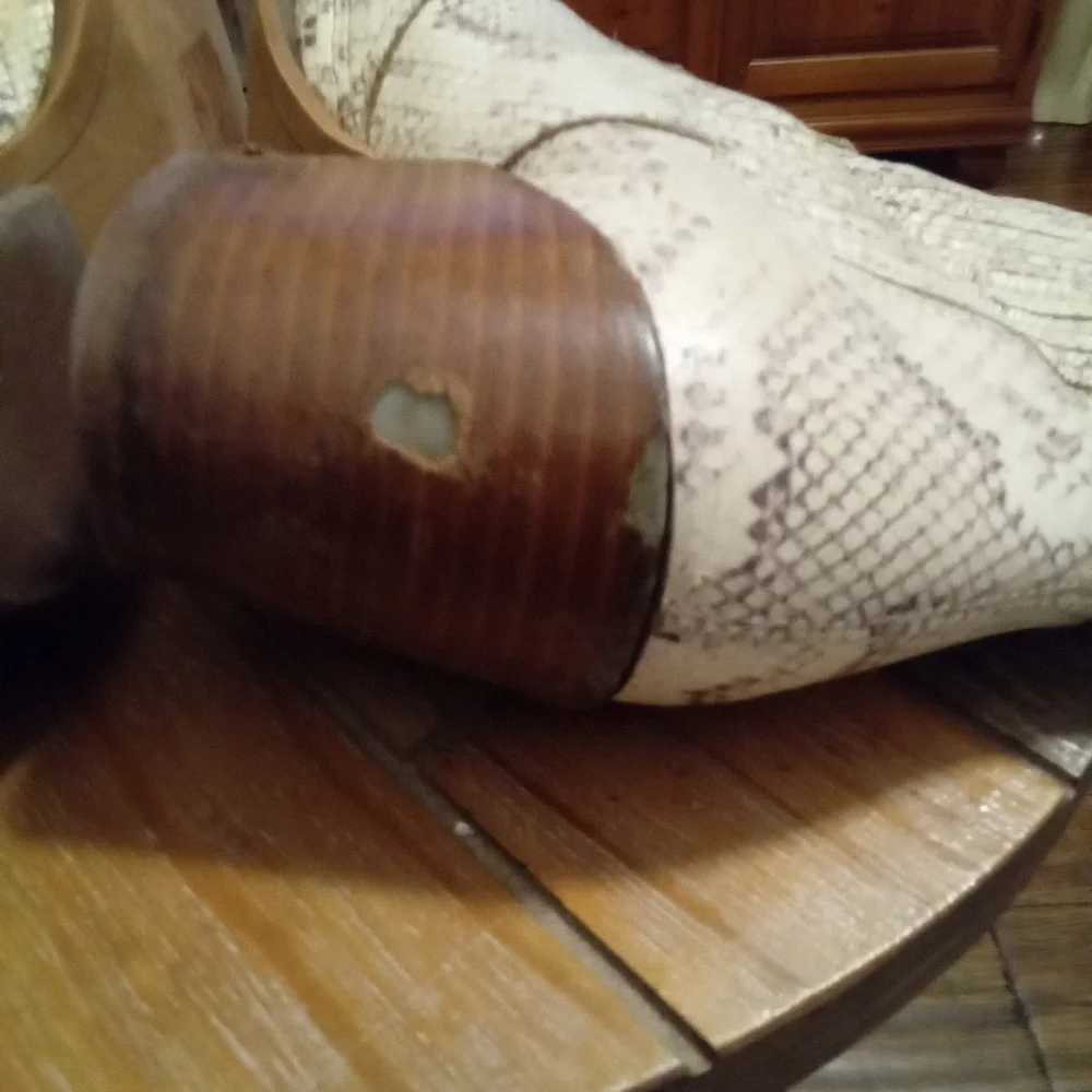 Dolce Vita Serna Snakeskin Leather Booties Size 8.5. Block Heel 2.5" - Picture 11 of 16